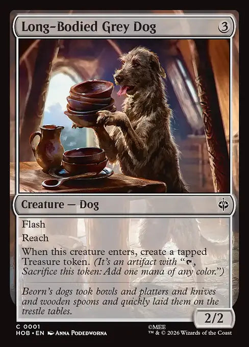 Long-Bodied Grey Dog [HOB-001] [C]