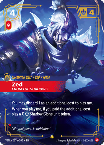 Zed - From the Shadows (Alternate Art) [VEN-023aS]