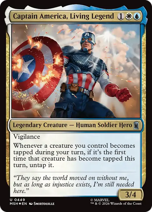 Captain America, Living Legend (Surge Foil)[MSH-449] [U]