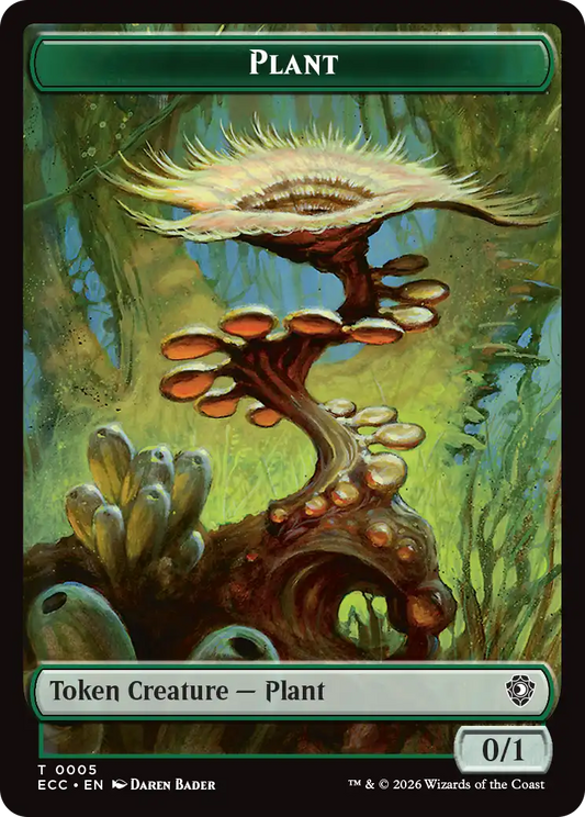 Elemental Token (White) // Plant Token (ECL) 002/005